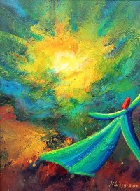 Khusro Subzwari, 14 x 20 Inch, Acrylics on Canvas, Figurative Painting, AC-KS-273 Khusro Subzwari, 14 x 20 Inch, Acrylics on Canvas, Figurative Painting, AC-KS-273